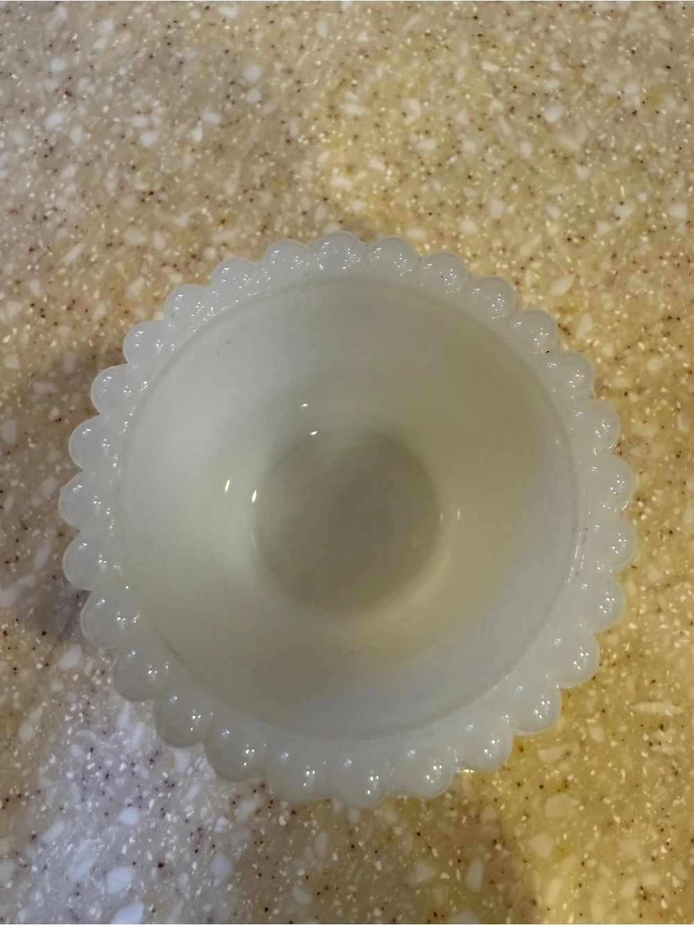 Vintage White Milk Glass Hobnail votive tea light candle holder